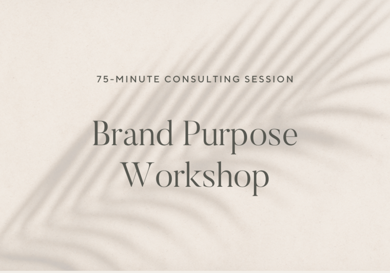 Brand Purpose Workshop by Robyn James