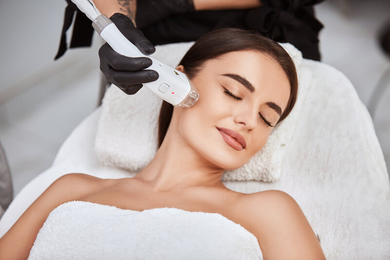 Client mid IPL rejuvenation treatment at luscious skin & Beauty Warrnambool