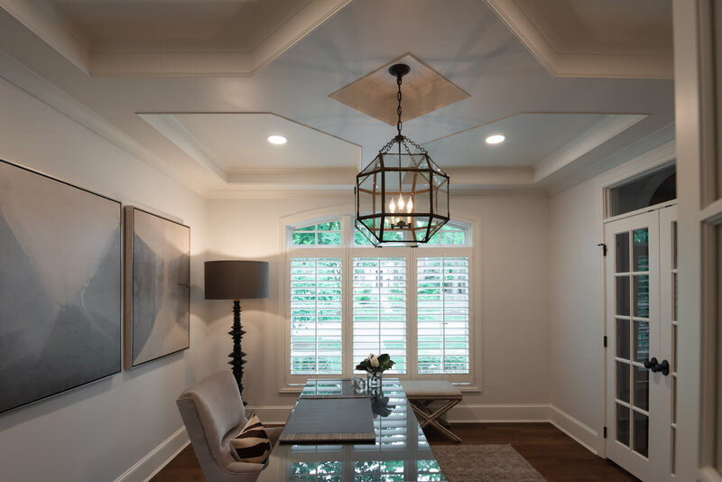 MW Craftsman Office Ceiling Interior Home Remodel