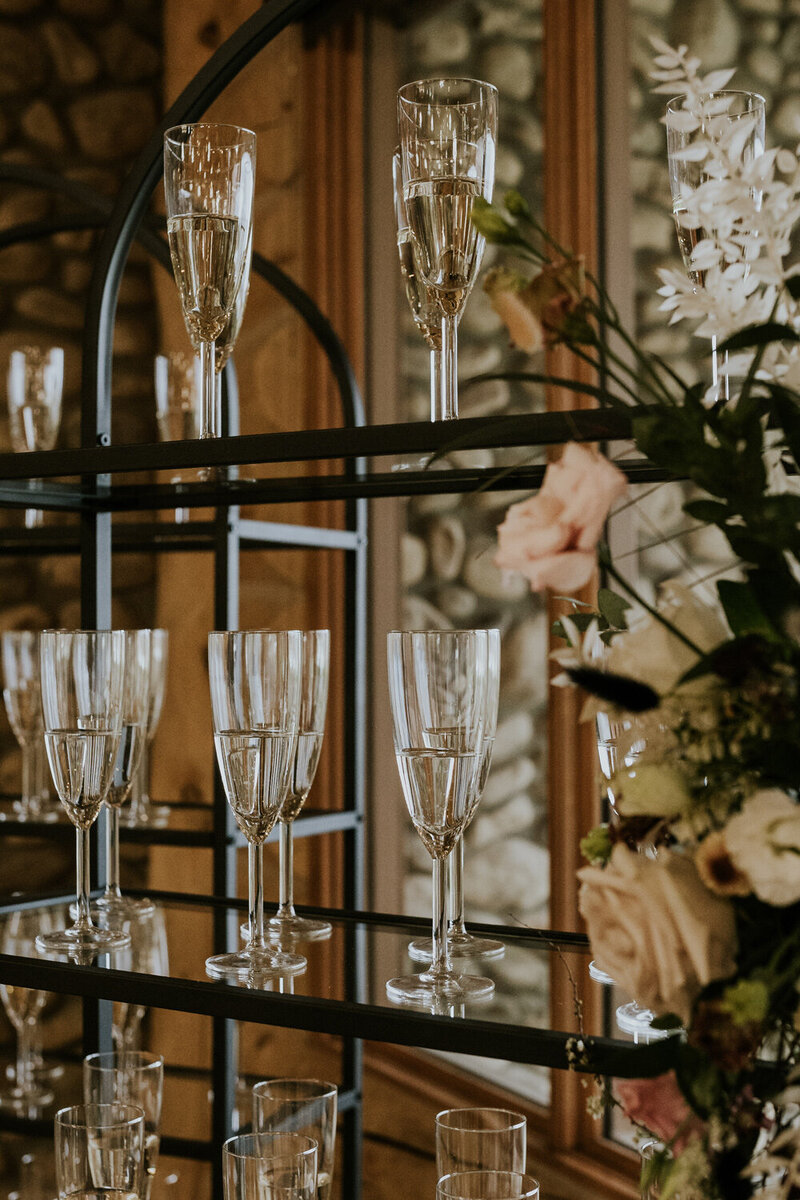 Black glass shelf champagne wall 2-Rori Ranch Rentals