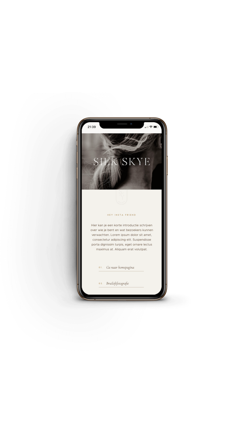 Silk Skye bio link template