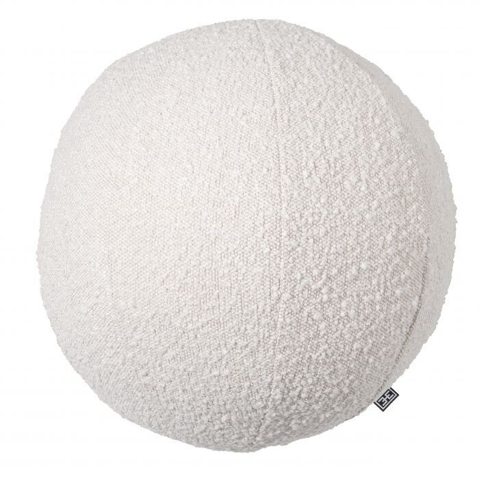 Bolvormig sierkussen Palla van het merk Eichholtz in boucle cream