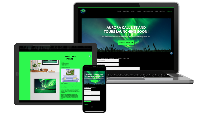 Aurora Guy  Showit website custom build