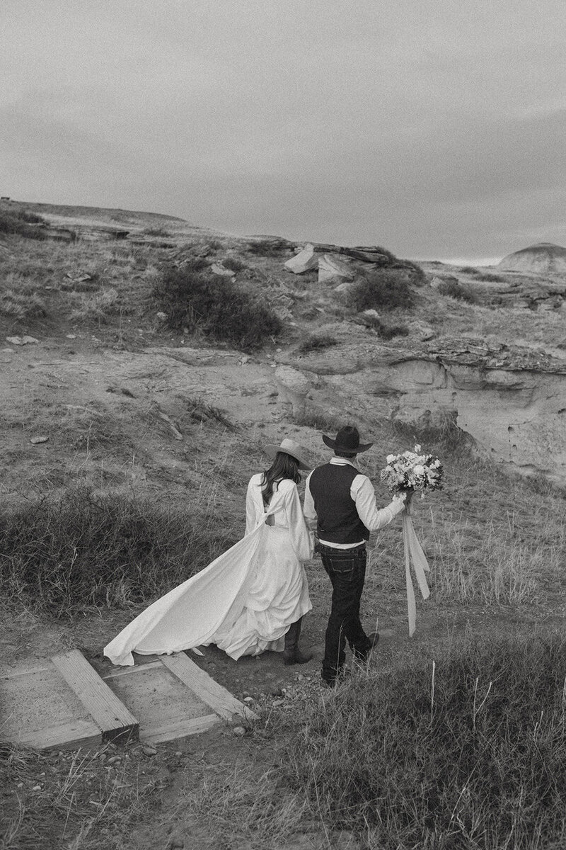 bride and groom captured by alberta wedding photographer
