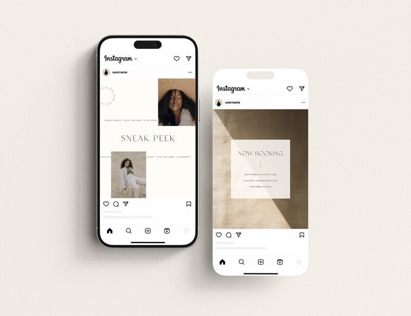 Minimalistische Instagram post templates