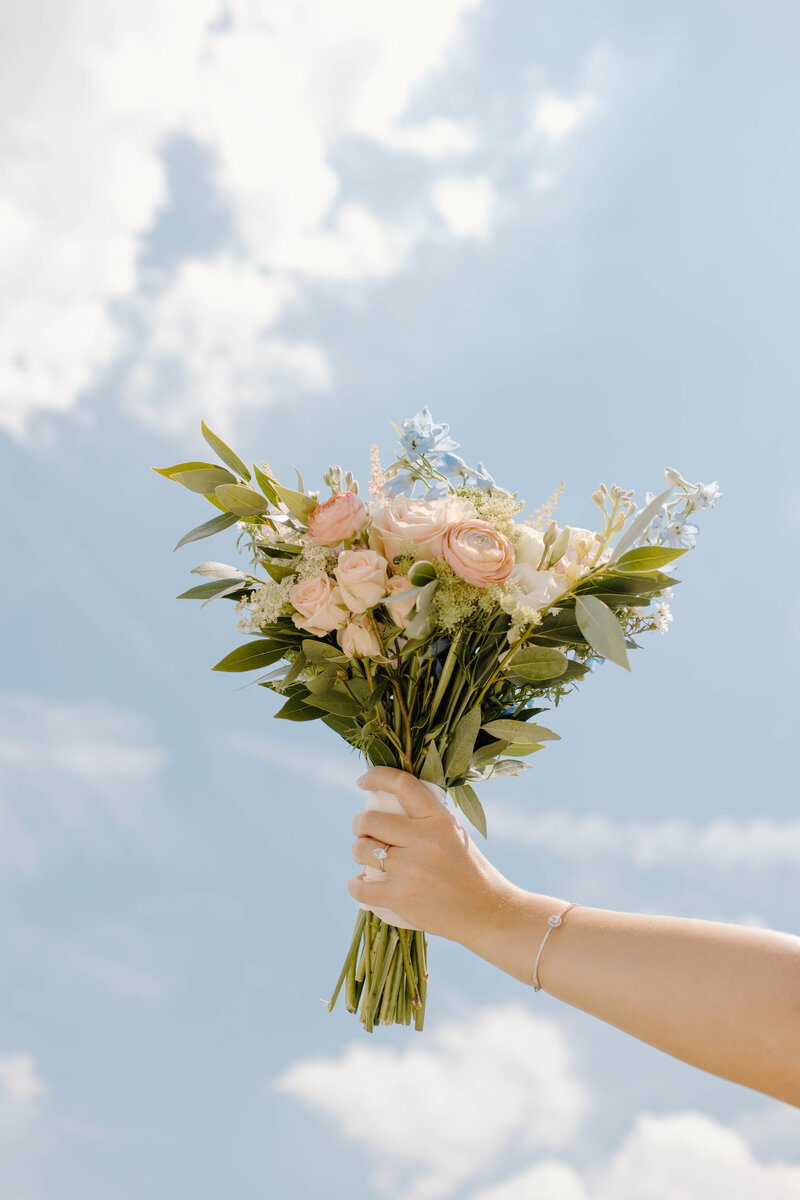 Floral wedding bouquet Carmel wedding photographer

