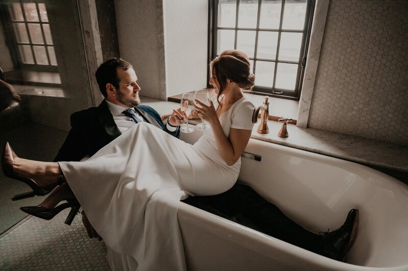 Picture of couple on wedding day captured by Ashlee Ellison