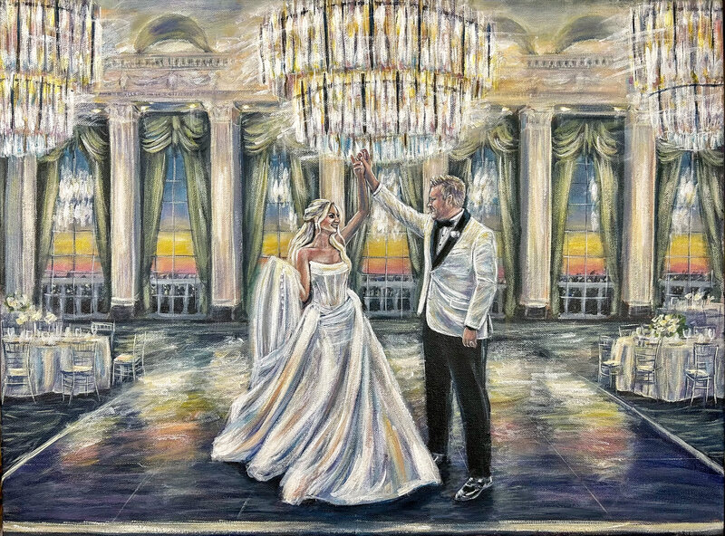 Live Wedding Painting at The Marriote Grand in Downtown Saint Louis MO