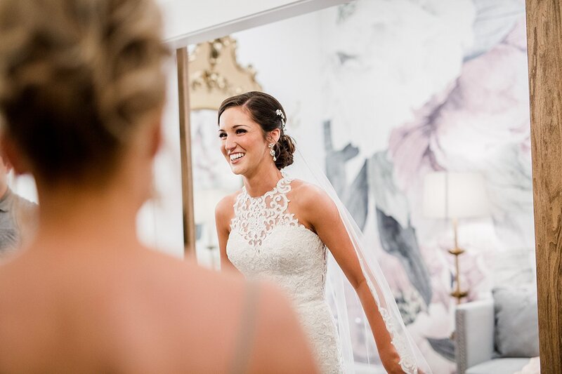 bridesmaid first look by Knoxville Wedding Photographer, Amanda May Photos