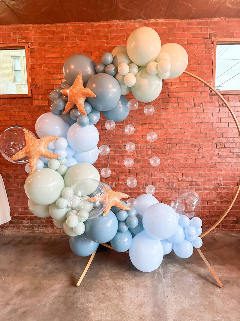 Ocean Themed birthday party balloons