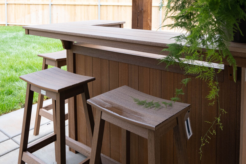 Raise the bar on outdoor gatherings with our sleek bar height seating choices.