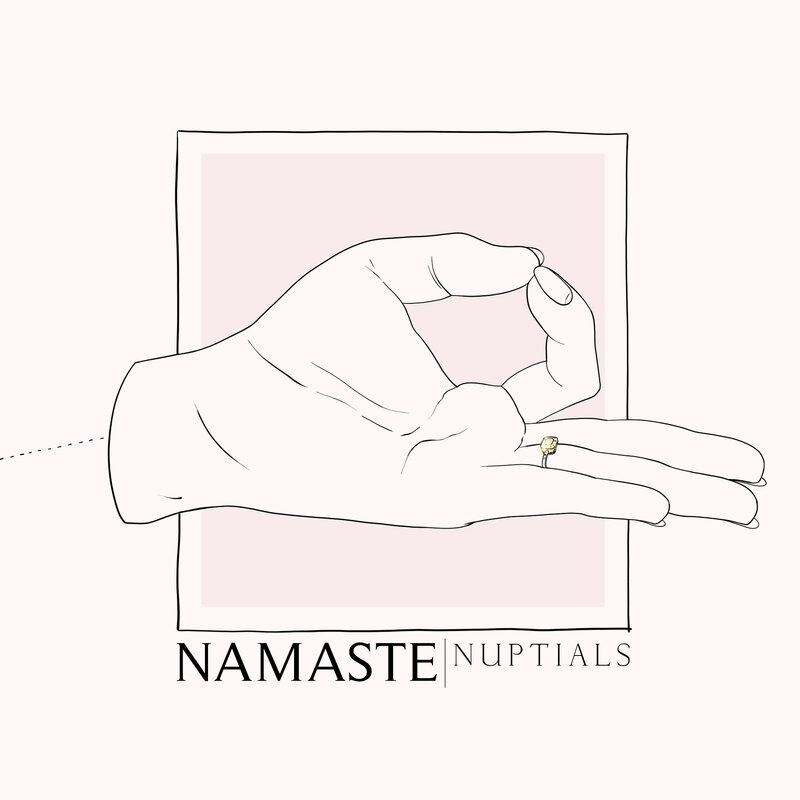Namaste Nuptials podcast album art by Adrian Pedrazasa from Spain