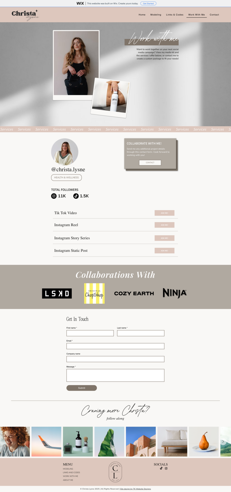 inflluencer website designer