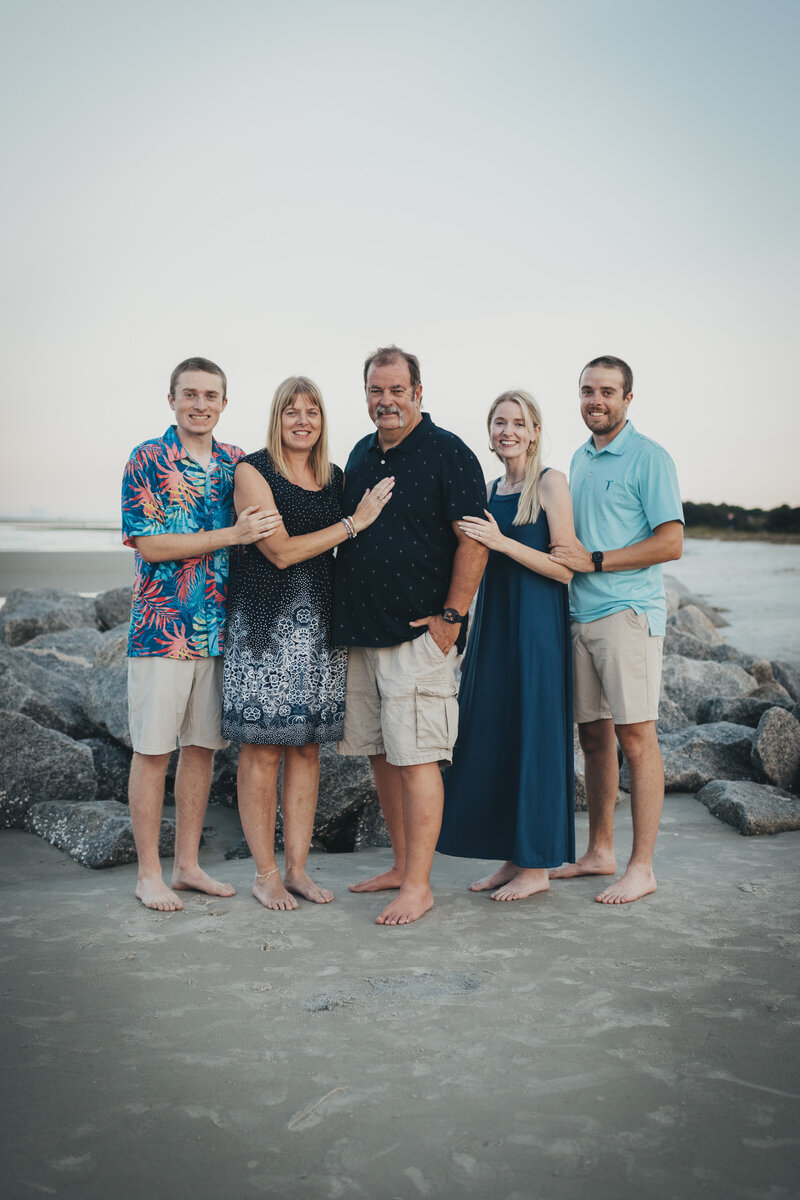 family portraits on the beach at Fripp island