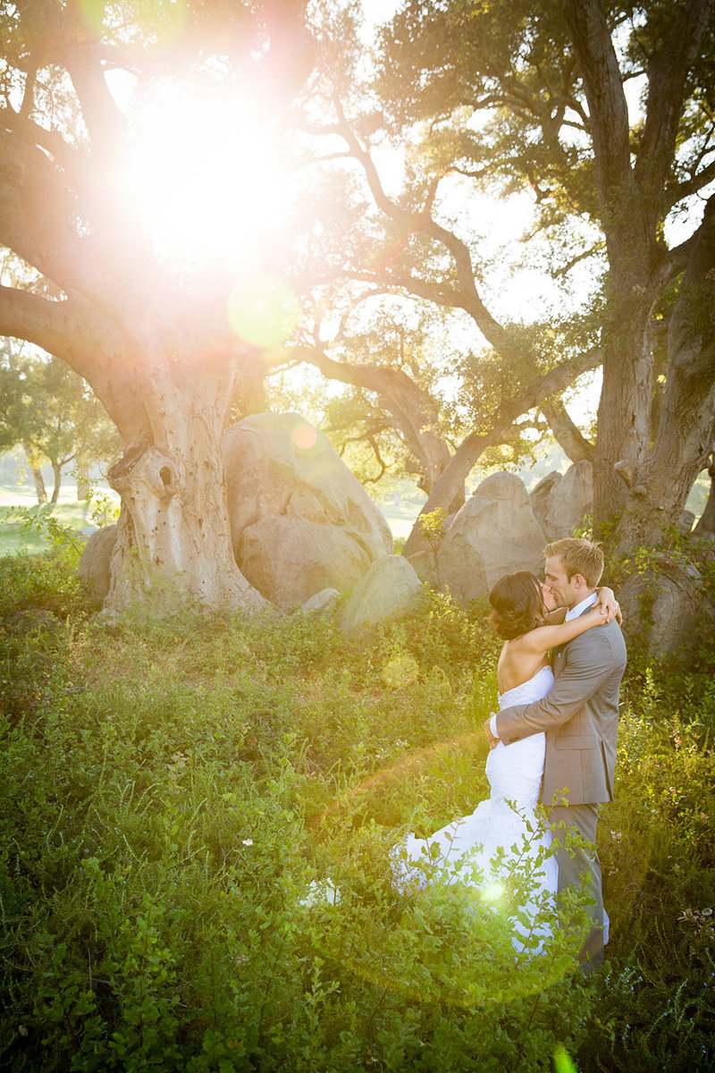 bride and groom beautiful light