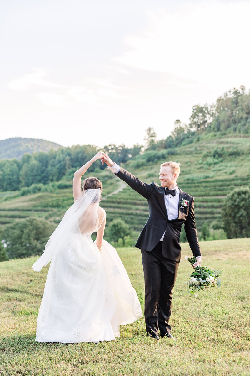 Wedding Photographer Atlanta Georgia | Bride And Groom Dancing At Winery Wedding