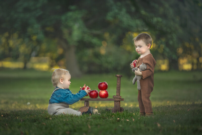 "Baby celebrating their 1st birthday with a milestone portrait, captured in a joyful and fun-filled photography session in Ottawa."