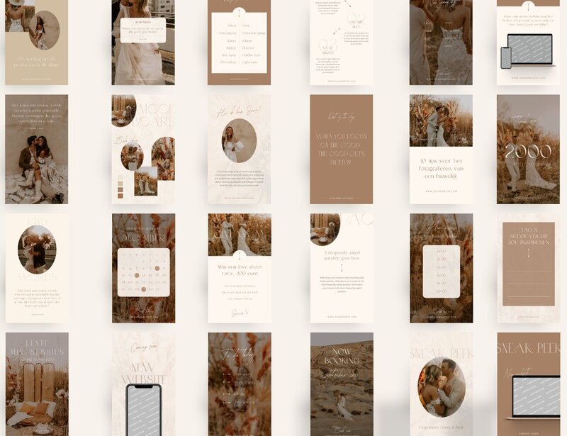 Boho Instagram story templates voor fotografen