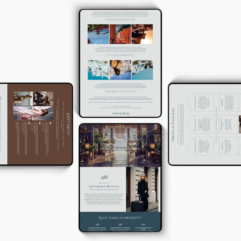luxury travel agent canva website5