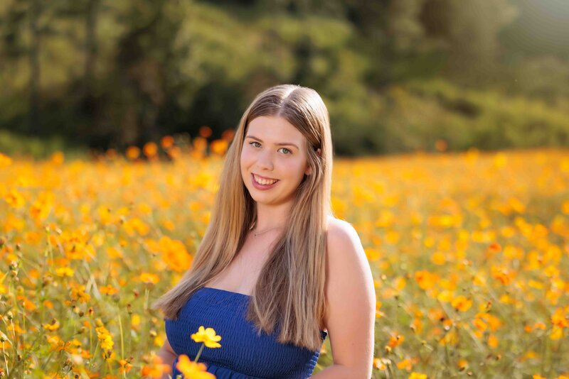 Raleigh Waterfall location for this Fuquay Varina high school portraits.