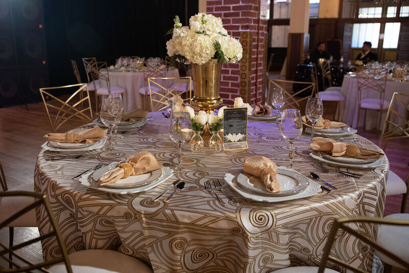 Stunning wedding table decor in Raleigh, NC, designed by a luxury wedding planner for an elegant event.