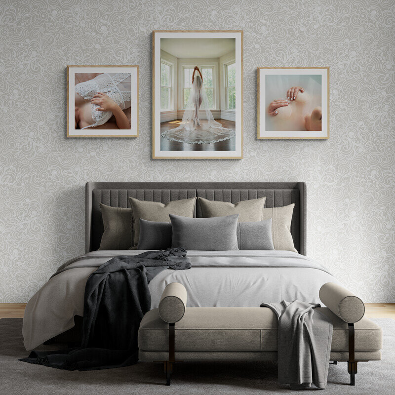 Receive wall art from your bridal boudoir session when you work with The Naked Truth Boudoir