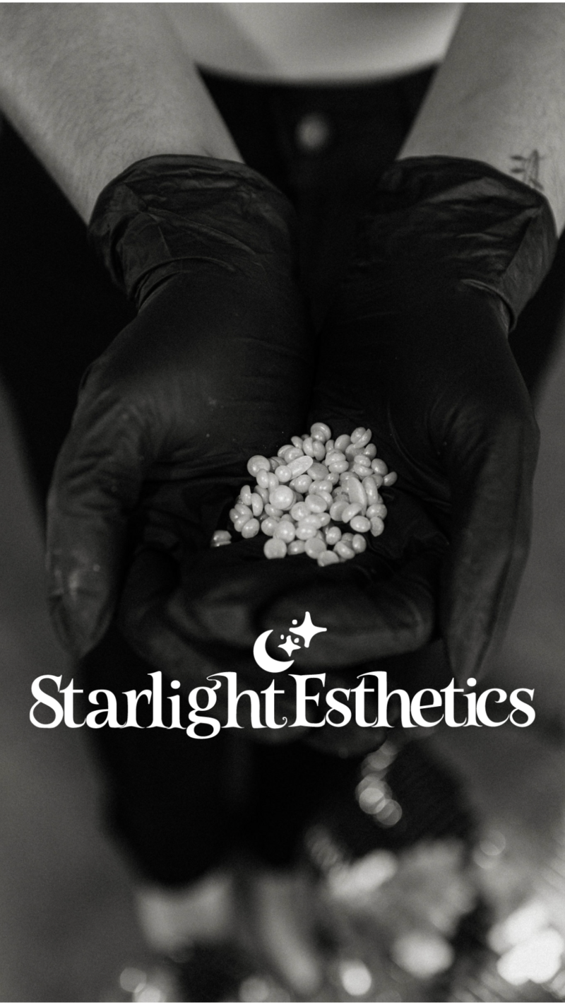 Luxury esthetician brand identity design for Starlight Esthetics, created by Her Higher Standard Design Studio in Phoenix. Strategic branding and feminine web design for beauty entrepreneurs.