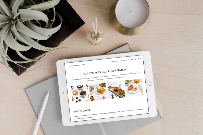 Little Chef Co. IPad Website Mockup 4