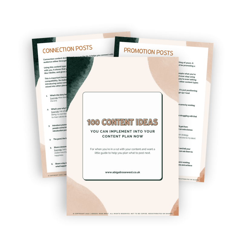 100 Content Ideas Mockup