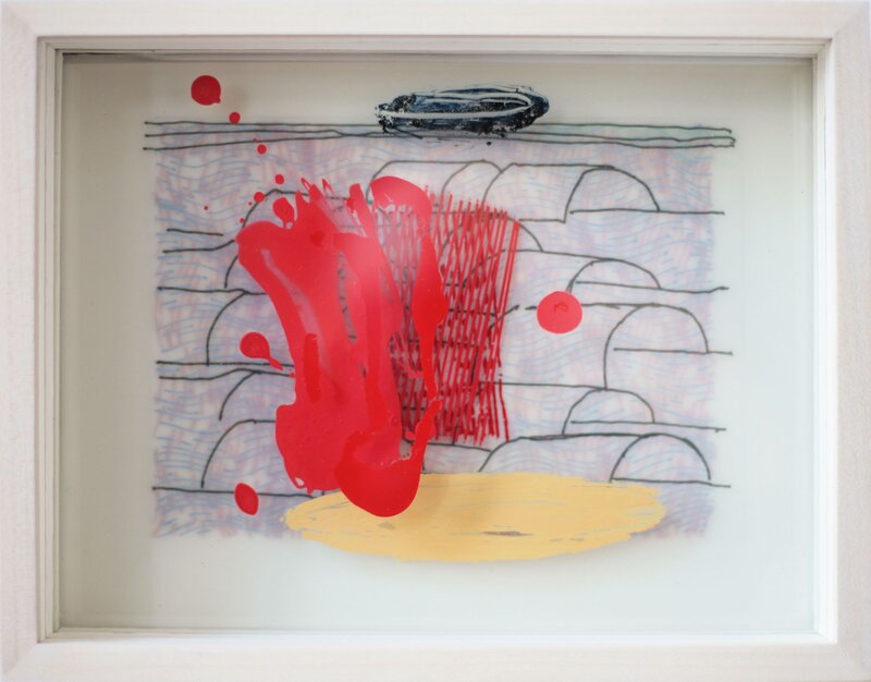 Disturbance - 2019 - oil on glass and paper - 18x23cm_11zon