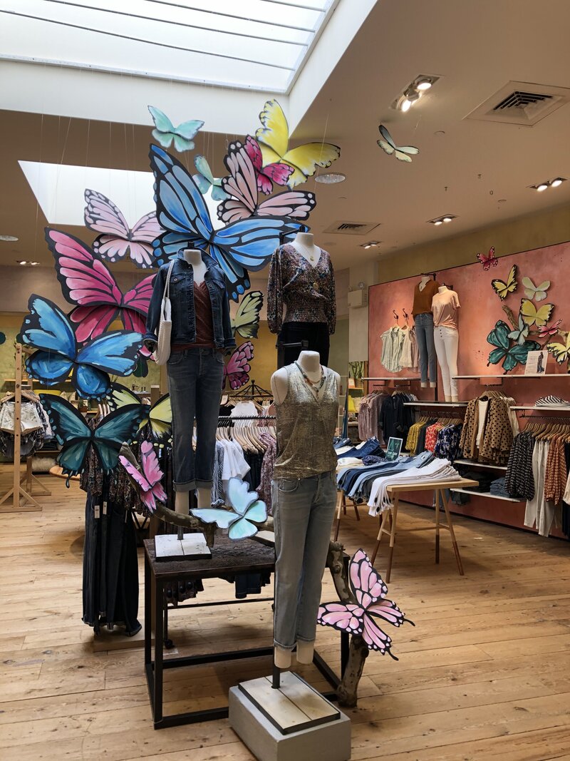 butterfly display art creative direction