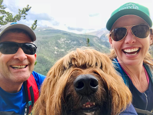Image of Tricia with her dog