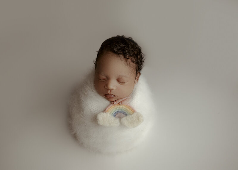 Austin, Texas Newborn Photographer | Baby Boy Newborn Photoshoot | Rainbow Baby Photos
