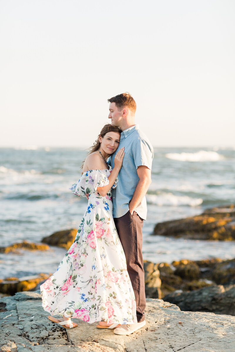 Rhode Island couples photography on the coast