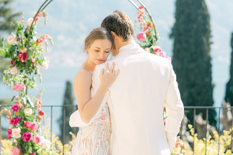 Lake Como, Italy Wedding at Villa del Balbianello in the summer fine art photography by  Chelsey Black Photography