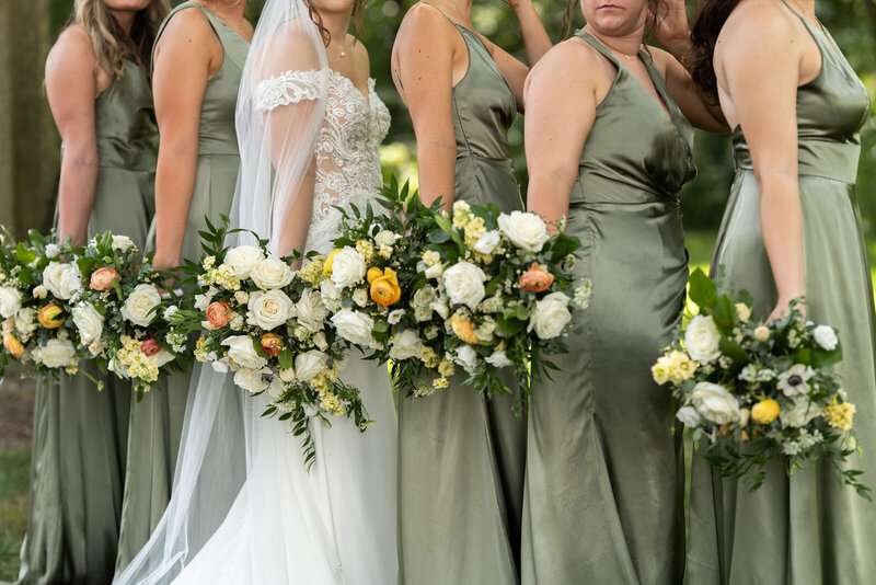 bridesmaids indiana summer wedding
