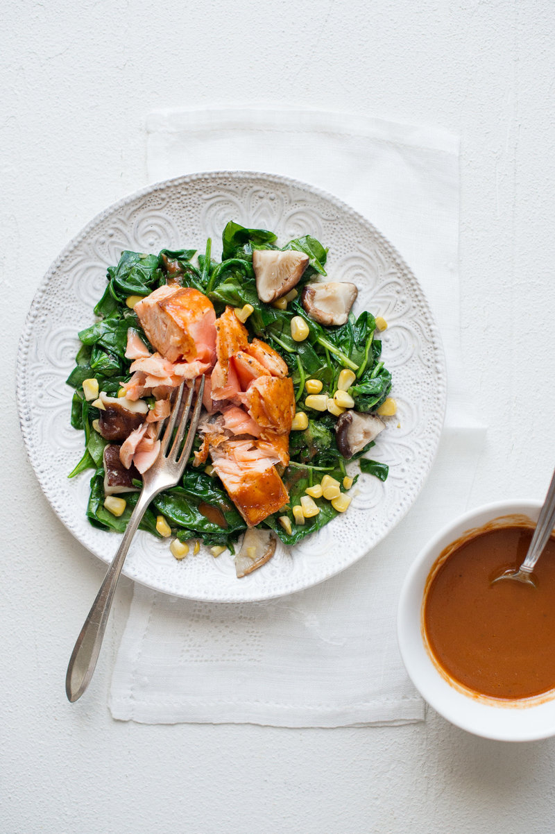 1_(reshoot) Seared Salmon with Sweet Corn Shiitakes and Spinach-004-2016-Portfolio