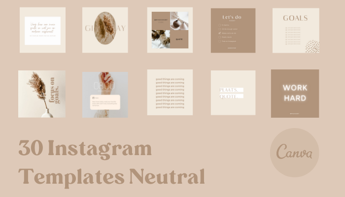 Website verkoop Neutral templates Instagram