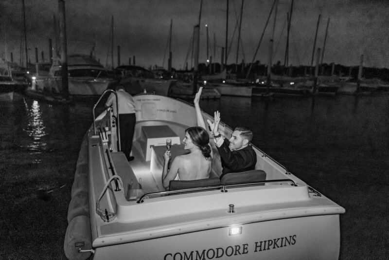 riverside yacht club boat exit wedding