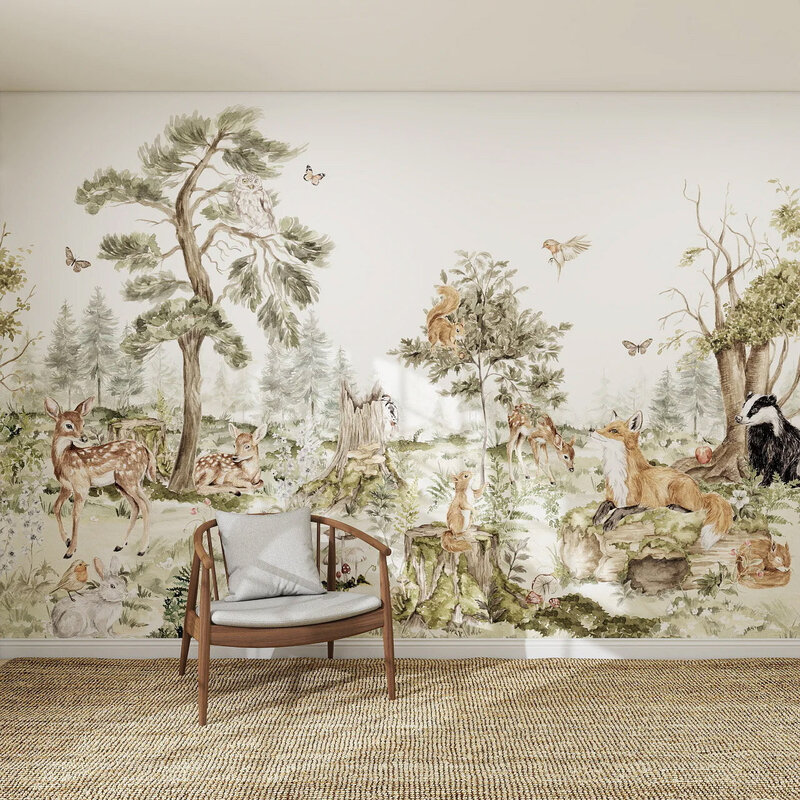 into_the_forest_mural_wallpaper