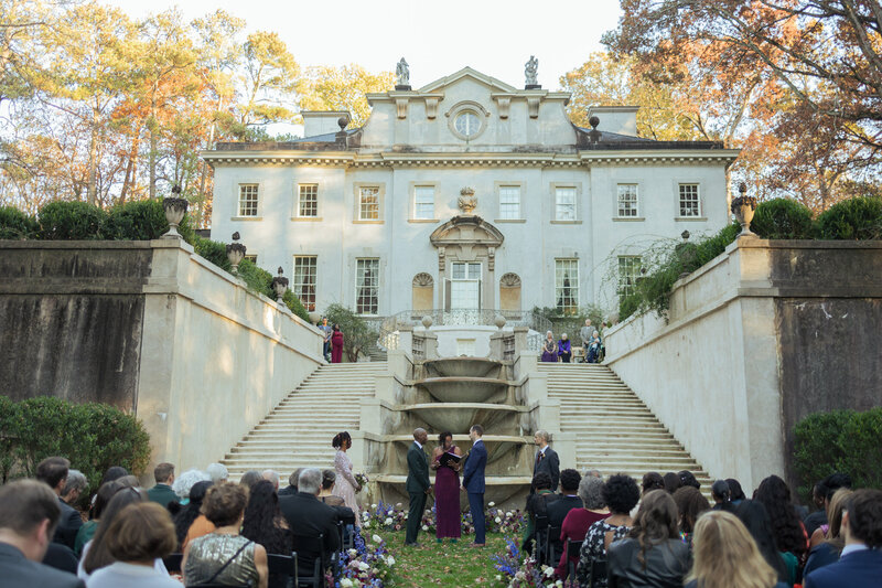 Two grooms getting married at The Swan House Atlanta