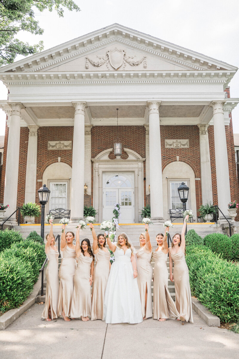 bridesmaid photos at elegant estate