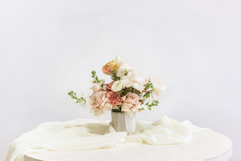 Soft pink and white floral arrangements - 2