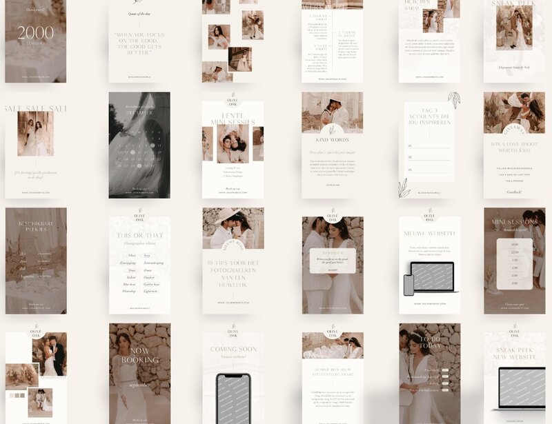 Elegante Instagram templates voor fotografen Olive Oak 19