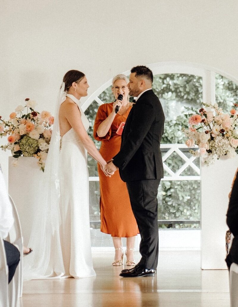 Small wedding celebration with personalised vows
