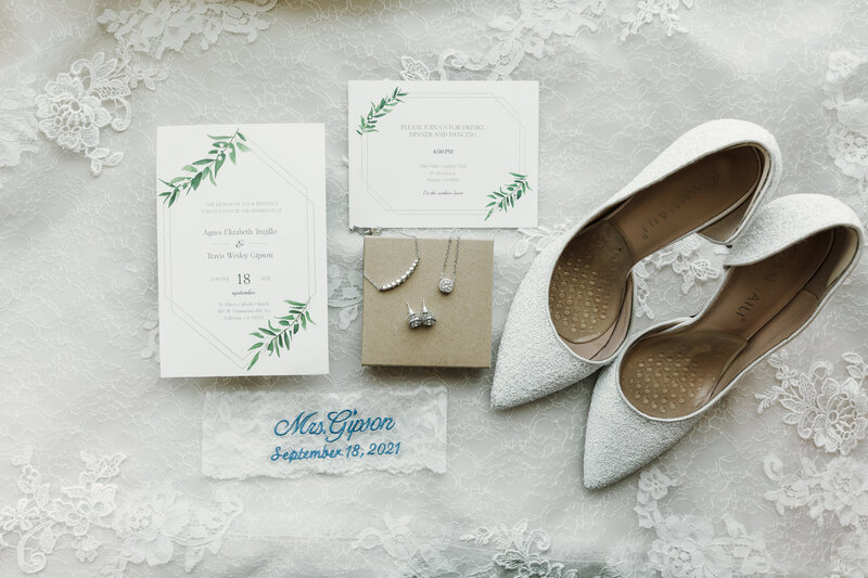 Bridal details for wedding details
