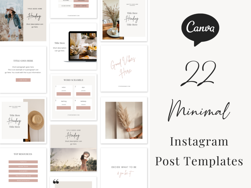 Minimalist Instagram Post Template, Instagram Post Template for Business, Instagram Template Beauty