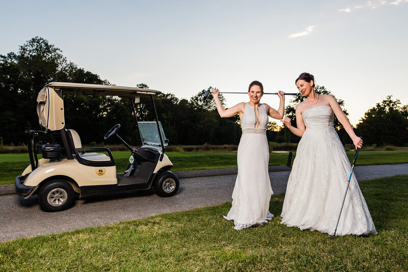Wedding photo at St. Louis wedding venue Forest Park Golf Course