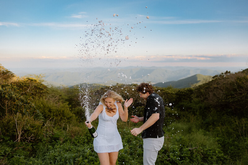 Liz and Seths Engagement - proposal Asheville Craggy-2