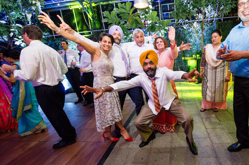 Guests dance at Indian wedding ceremony in Michigan